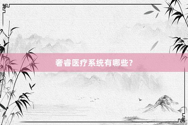 奢睿医疗系统有哪些？